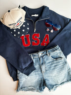 Varsity USA Quarter Zip Sweatshirt