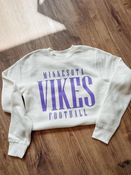 PREORDER Minnesota Vikes Graphic Crewneck - White