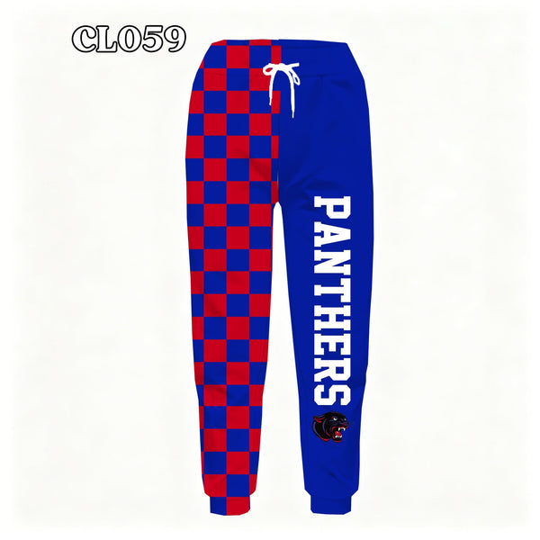 PREORDER Spiritwear Checkered Split Leg Bottom - PANTHERS