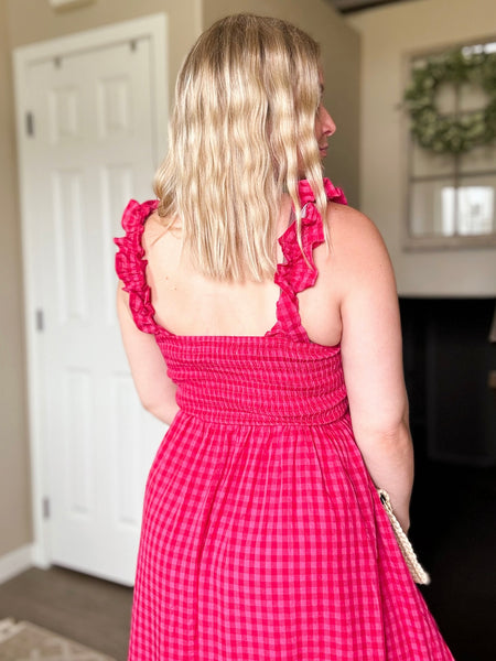 PREORDER Zinnia Gingham Maxi Dress