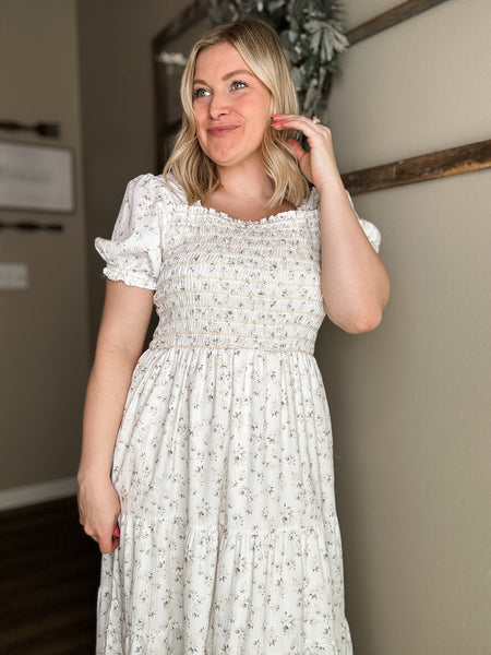 Blythe Dainty Floral Maxi Dress - SIZE MEDIUM