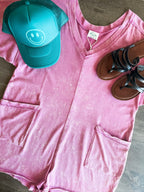 Sunshine State Mineral Wash Romper - Orchid