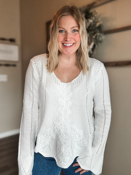 Fia Lace Trim Sweater
