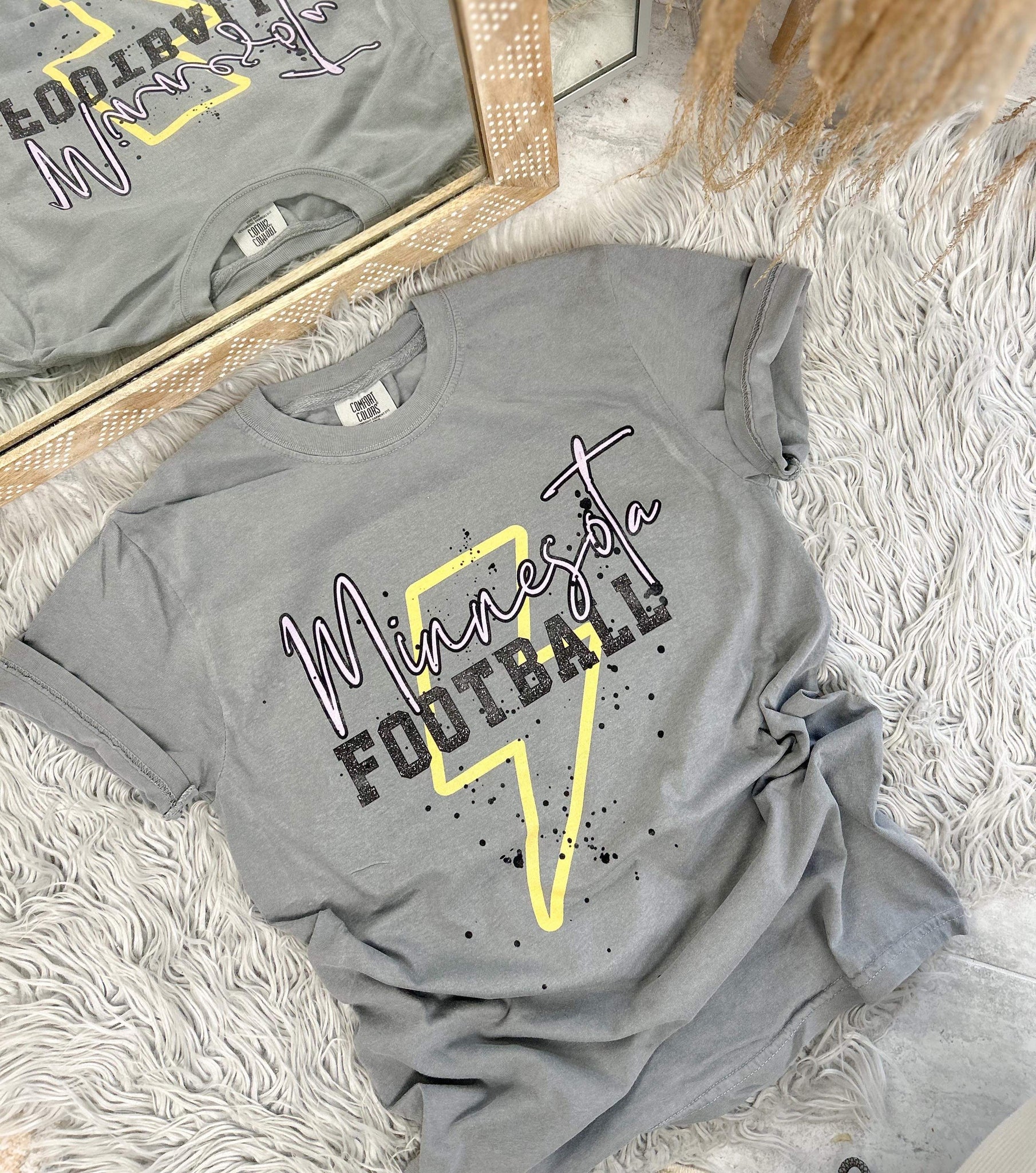 Victor Minnesota Football Lightning Bolt Graphic Tee - SIZE SMALL