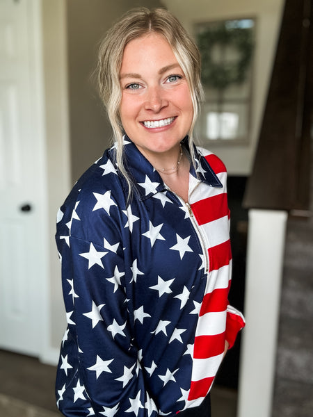 PREORDER United We Stand Quarter Zip Pullover