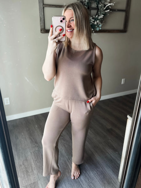 Laguna Cropped Pants - Taupe