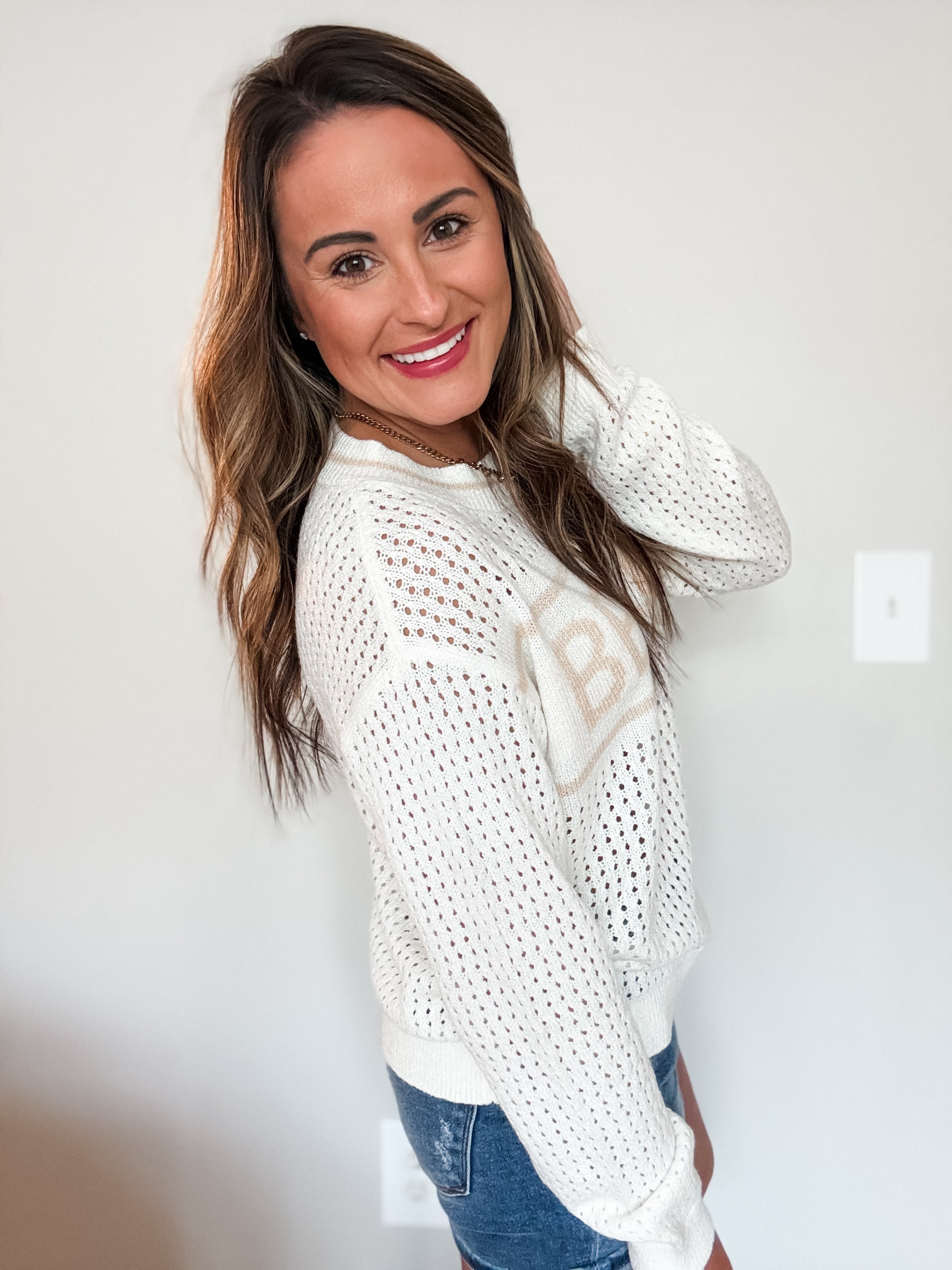 Barefoot Beach Dolman Sweater - SIZE SMALL