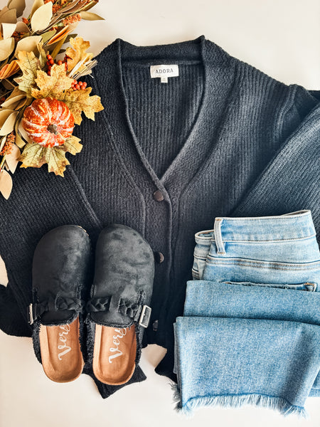 Minka Ruffle Sweater Cardigan