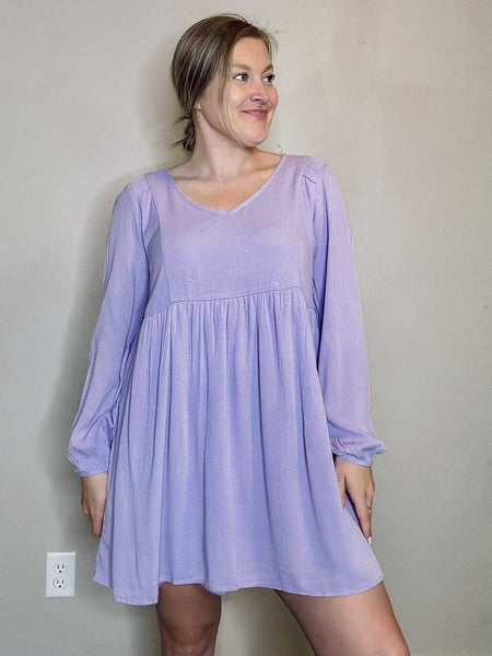 Jaylani Babydoll Dress - Lilac