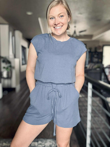 Kali Open Back Romper - SIZE MEDIUM