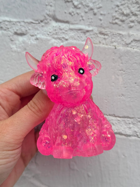 Highland Cow Squishy - Pink