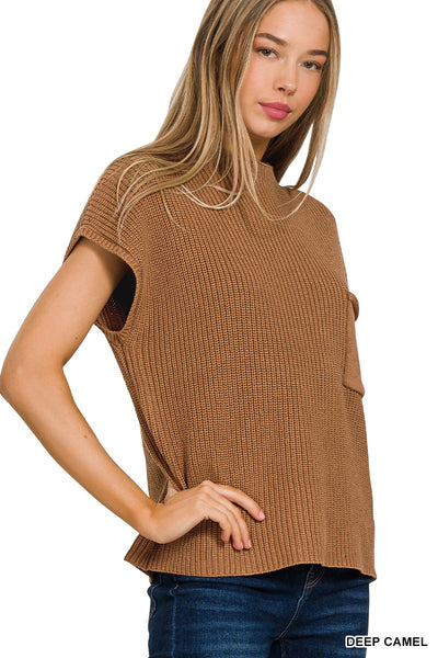 Sloane Sleeveless Knit Top - Deep Camel