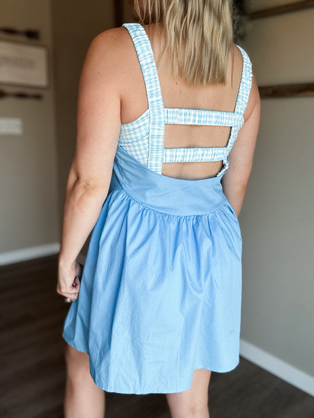 Set Point Gingham Active Dress - SIZE MEDIUM