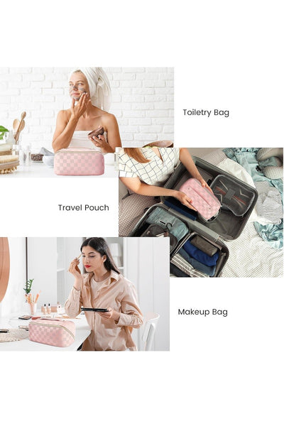 Signature Check Makeup Bag
