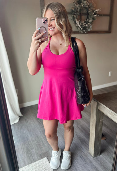 Crosscourt Activewear Dress - Pink