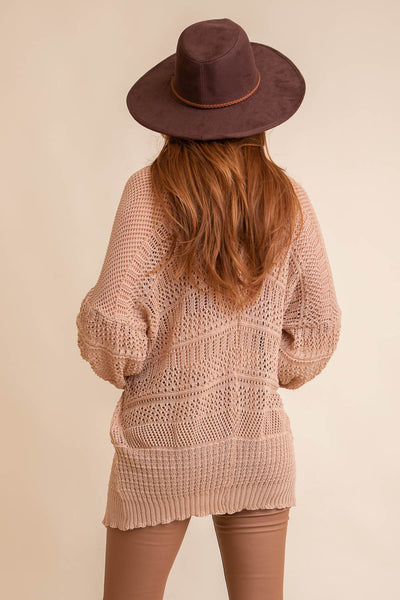 Kairi Netted Cardigan - Beige