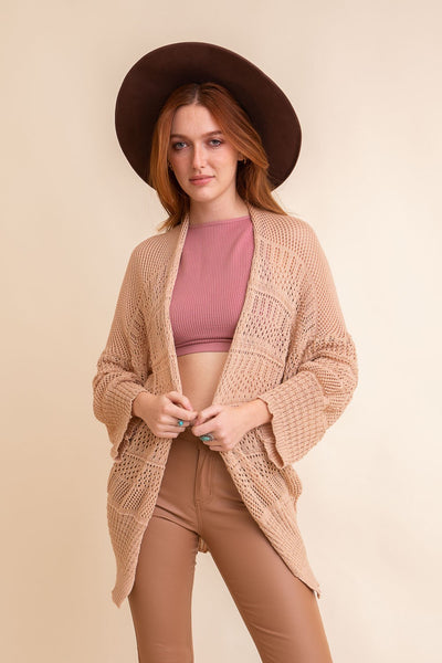 Kairi Netted Cardigan - Beige