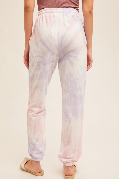 Cloud Nine Tie-Dye Joggers - Cotton Candy