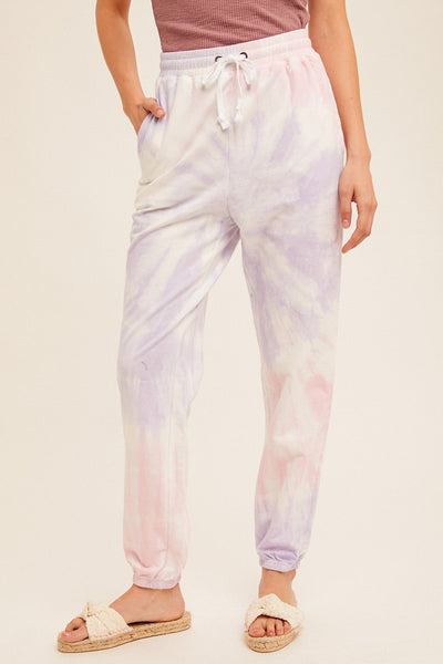 Cloud Nine Tie-Dye Joggers - Cotton Candy