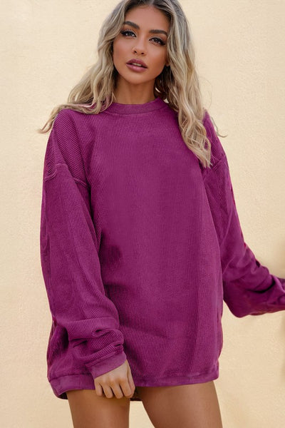 Arabelle Corded Crewneck