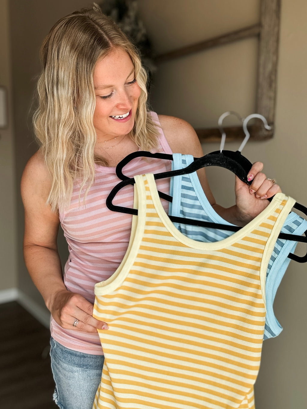 Hallee Striped Tank - SIZE MEDIUM