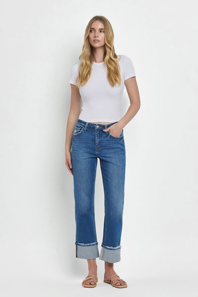 Andie High Rise Cuffed Jeans