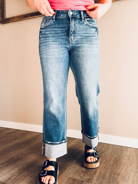 Andie High Rise Cuffed Jeans