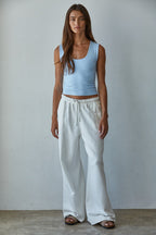 Meera Double-Layered Luxe Tank - Bright Blue