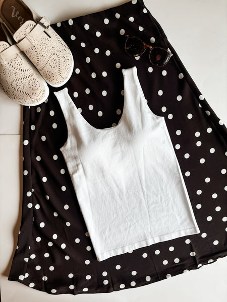 Kittie Polka Dot Midi Skirt