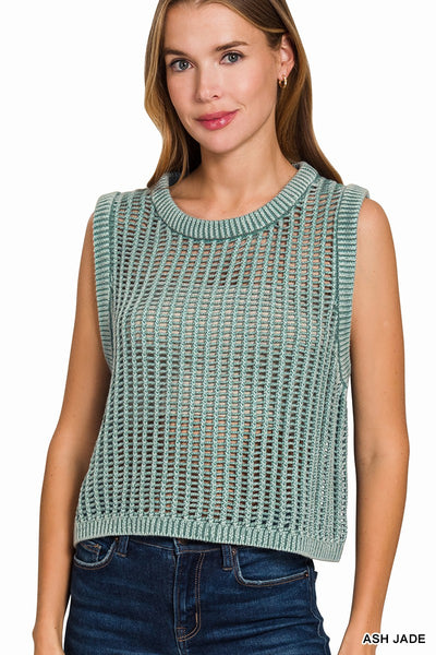 Kenleigh Open Knit Sweater Vest