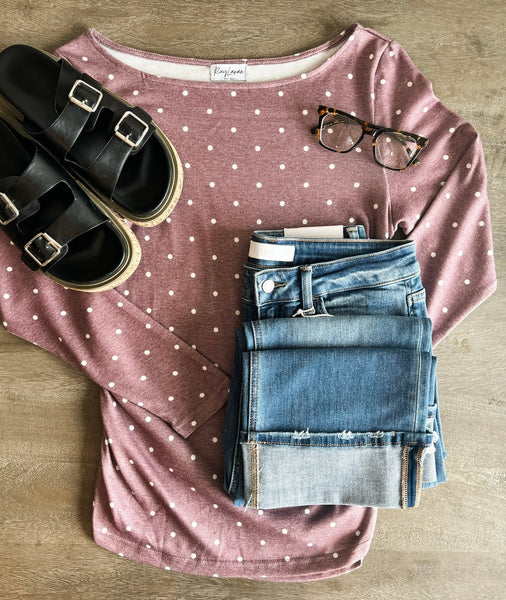 Shaley Polka Dot Top - SIZE MEDIUM