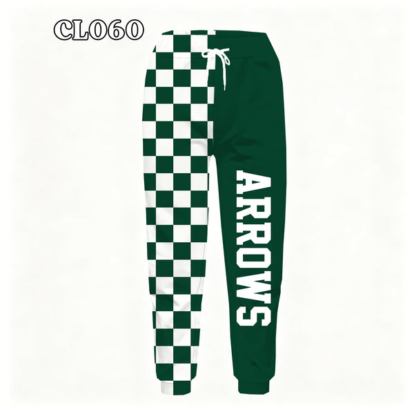 PREORDER Spiritwear Checkered Split Leg Bottom - ARROWS