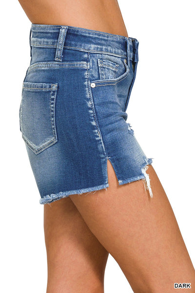 Myla Frayed Hem Denim Shorts