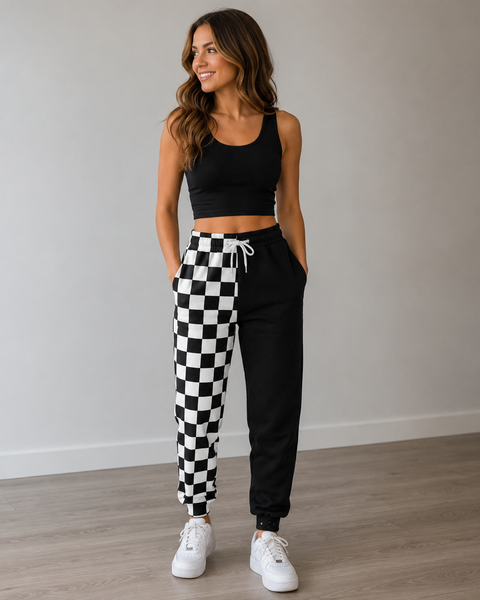PREORDER Spiritwear Checkered Split Leg Bottom - NO TEAM