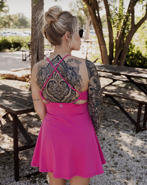 Crosscourt Activewear Dress - Pink