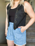 Cheyenne Studded Suede Vest
