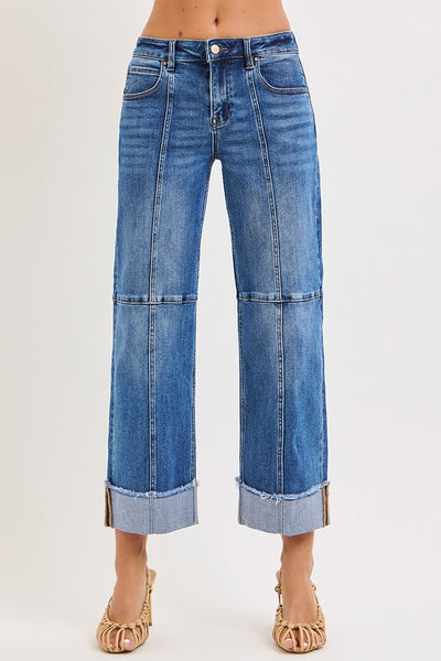 Taylor Cropped Wide Leg Jeans
