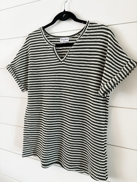 PREORDER Fern Textured Short Sleeve Top