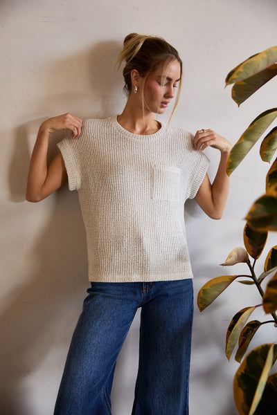 Soraya Knit Sweater Top - SIZE LARGE