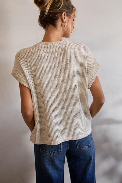Soraya Knit Sweater Top - SIZE LARGE