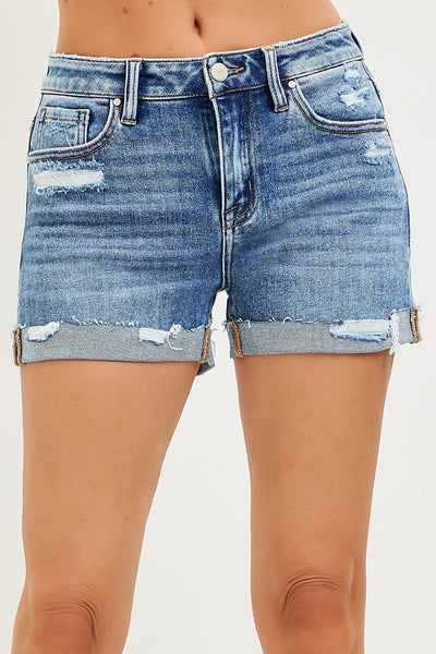 Brexley Mid Rise Cuffed Shorts
