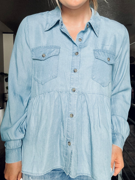 Shammy Chambray Top