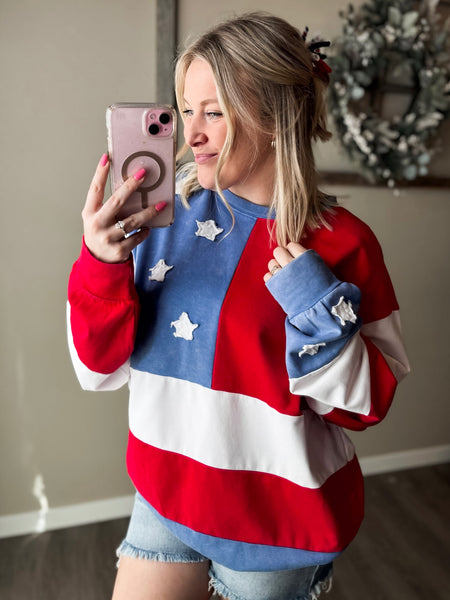 Old Glory Mineral Wash Sweatshirt - SIZE SMALL