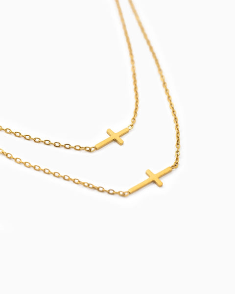 Hope Layered Cross Necklace