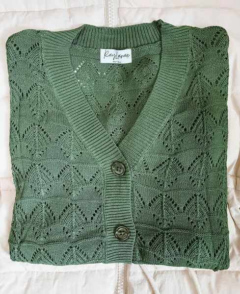 Langley Crochet Cardigan - SIZE MEDIUM