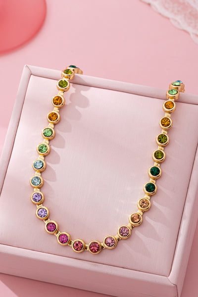 Radiant Spectrum Tennis Necklace