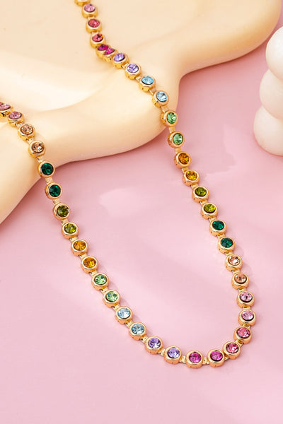 Radiant Spectrum Tennis Necklace