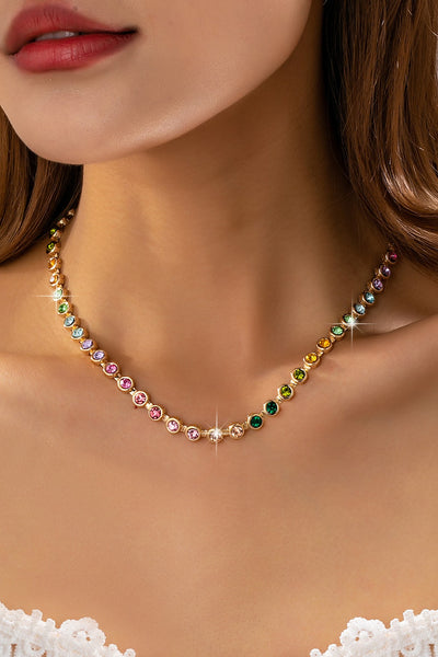 Radiant Spectrum Tennis Necklace