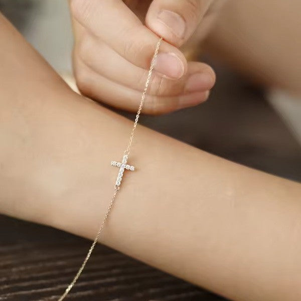 Mercy Cross Bracelet - Silver