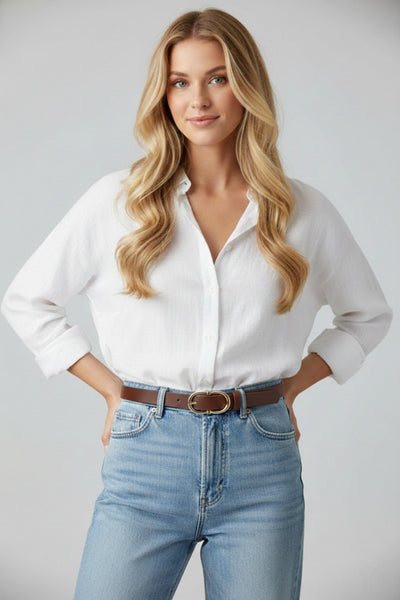 Avalon Double Ring Belt - Brown